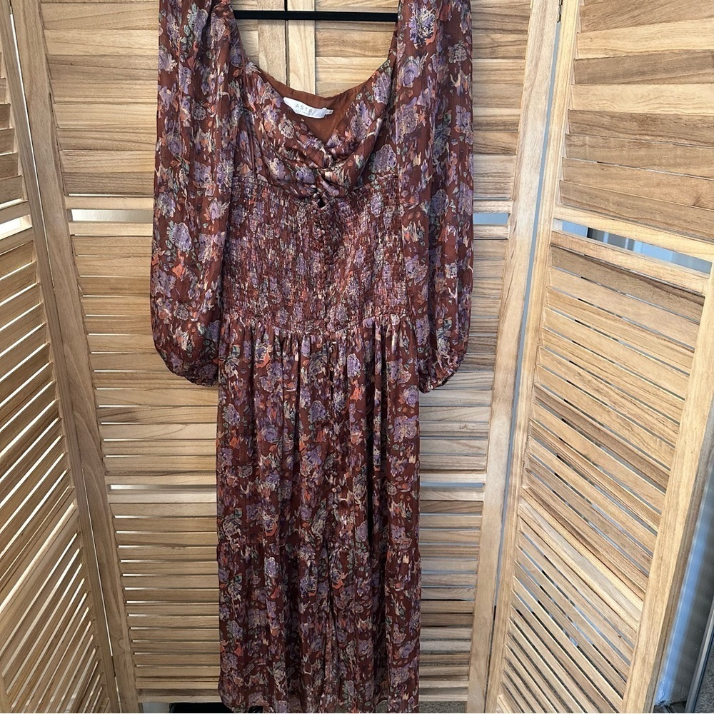 Astr Arlette Floral Maxi Dress size L - Picture 5 of 11